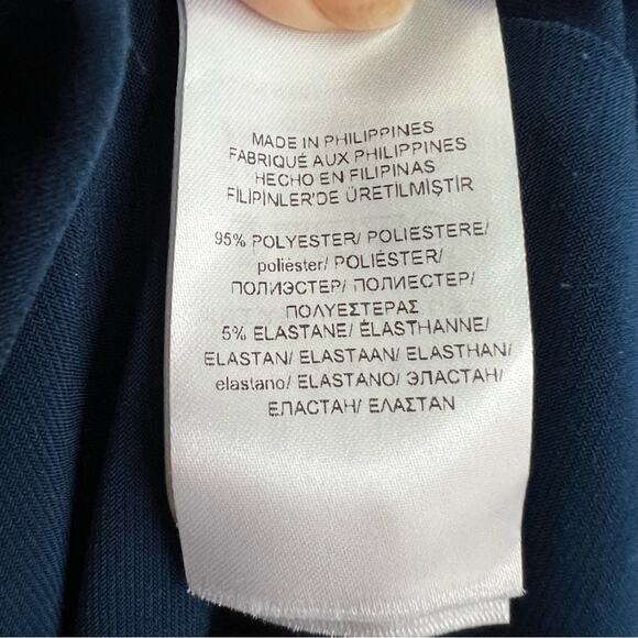 Lauren by Ralph Lauren Women's Blue Ruched Jersey Dress Size 14 - Picture 9 of 10